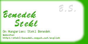 benedek stekl business card